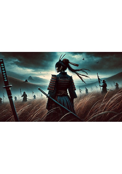 Ti-play Kadın Shogun Sancak Birliği 60x90cm Modern Samuray Pvc Çerçevesiz Tablo