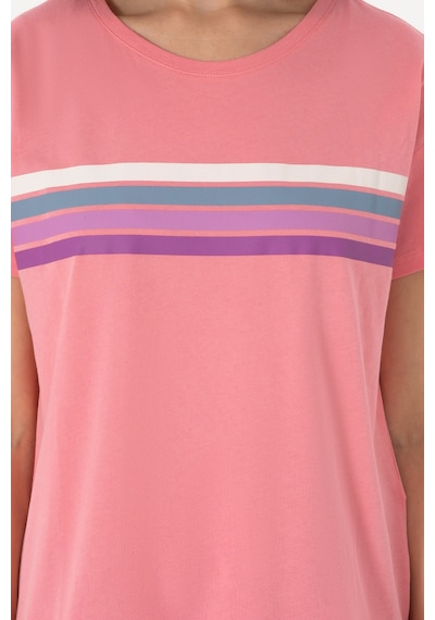 U.S. Polo Assn. Kadın Pembe Bisiklet Yaka Tişört 50308639-VR041