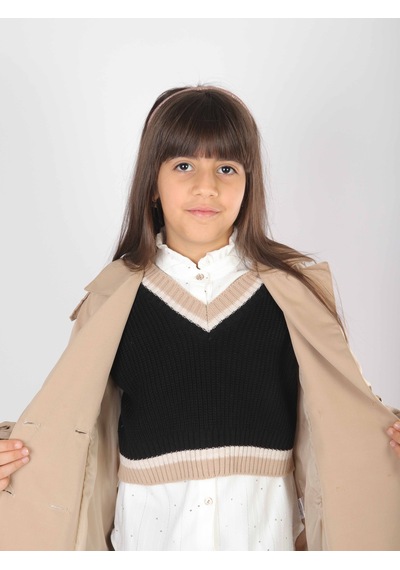 Xo Kids Kız Çocuk Elbise 9-14 Yaş 8802 Bej