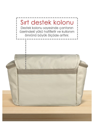 Stylo Stroller Bag Bebek Arabası ve Omuz Çantası X Pro Termos Bölümlü Bej