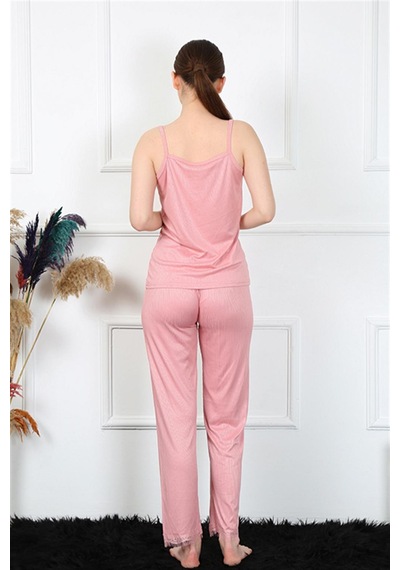 Akbeniz Kadın İp Askılı Somon Pijama Takım 4136 - L Somon