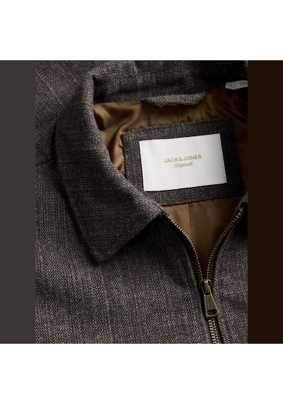Jack & Jones Erkek Ispanyol Yaka Cep Detayli Gömlek Ceket - Salamanco - 12300441 Kahverengi