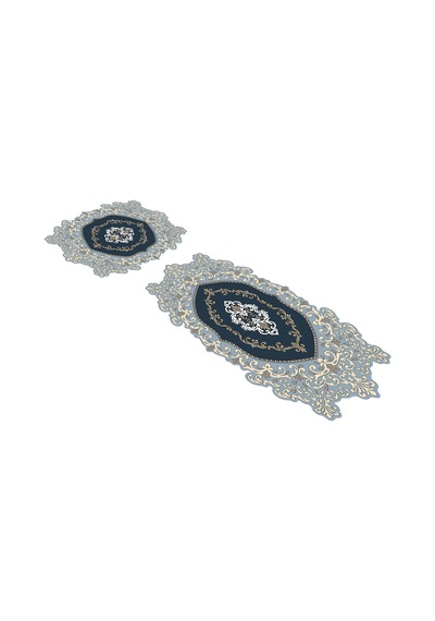 Alanur Açelya Lazer Kesim 2 Li Banyo Takimi St210143kr Mavi