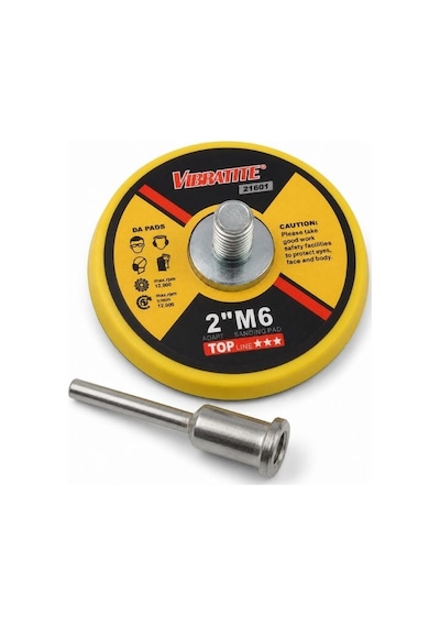 Vibratite 2 Inç M6 Cırtlı Zımpara Tabanı Ve Adaptörü + 100 Adet Cırt Zımpara Seti 50mm