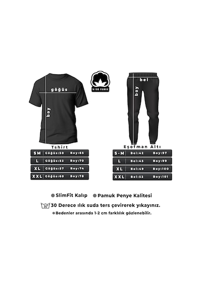 Uyguntarz Unisex Saksı Tasarım Basklı Tshirt Eşofman Takımı Kırmızı