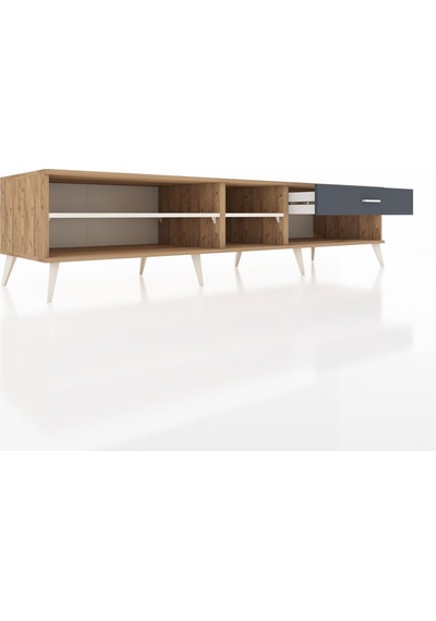 Kronos Tv Ünitesi 2 Raflı Tek Çekmeceli 220x59x51 Çam-aytaşı/antrasit Aytası/antrasıt - Atlas Çam Kronos Tv Ünitesi 2 Raflı Tek Çekmeceli 220x59x51 Çam-aytaşı/antrasit Aytası/antrasıt - Atlas Çam