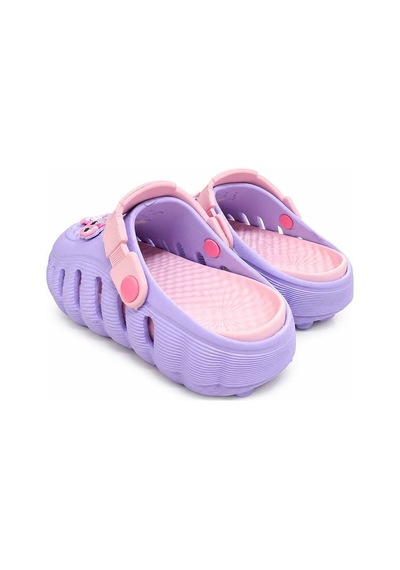 Look Life Premium Çocuk Comfort Unisex Ortopedik Günlük, Masaj Tabanlı Basınç Denge Sistemli Plaj Deniz Bahçe Terliği Mor