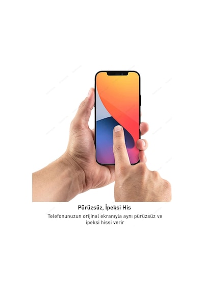 Apple Uyumlu iPhone   12 Mini Ekran Koruyucu Nano Temperli Esnek Cam 9d Yüksek Ekran Koruma Camı Renkli