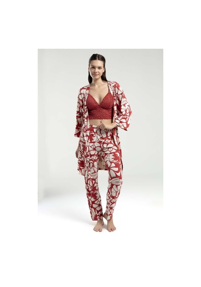 Arnetta Kadın Kırmızı 3lü Pijama Takımı Ar3265-s-v1 Kırmızı