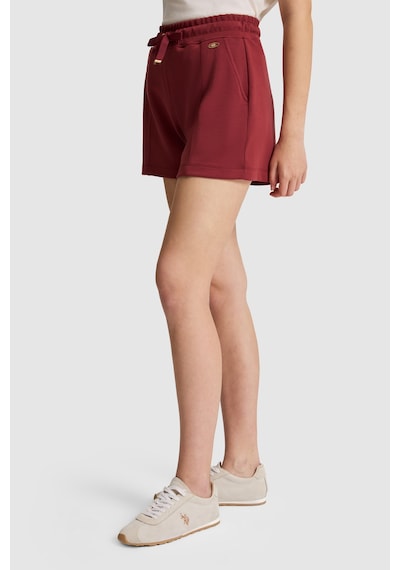 U.s. Polo Assn. Kadın Vişne Şort Örme 50322069-vr223
