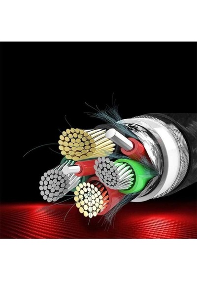Rock Space Z8 Hi-tensile 120 Cm. 5v/2a Max. Lightning Şarj Ve Data Aktarım Kablosu Kırmızı