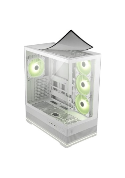 Msı Mag Pano 110r Pz Whıte Temperli Cam 3x120mm 1x120mm Argb Fan Atx Beyaz Panoramik Gaming