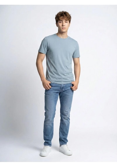 Erkek T-shirt Lf2042926 Açık Mavi