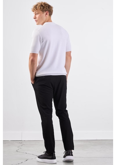 Dufy Beyaz Örgü Erkek Triko - Slim Fit Beyaz
