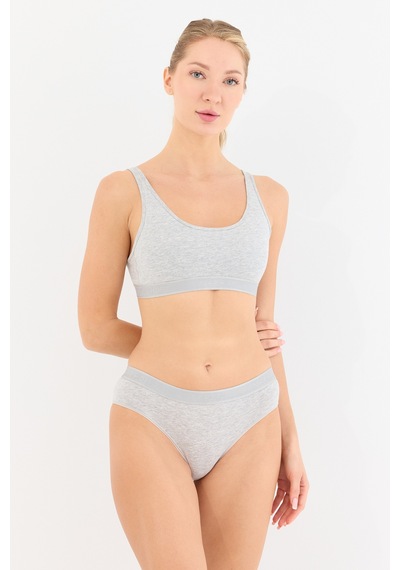 Naphor Touch Gri Yüksek Bel Slip Külot