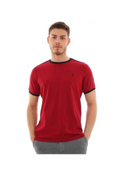 T8584 Dewberry Erkek T-shırt-bordo Bordo