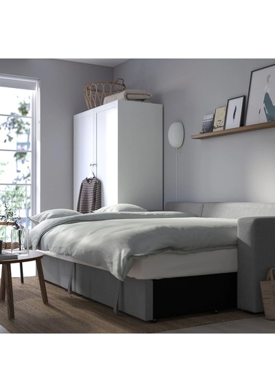 Ikea Bej Ferah Kanepe - 3'lü Yataklı Kanepe