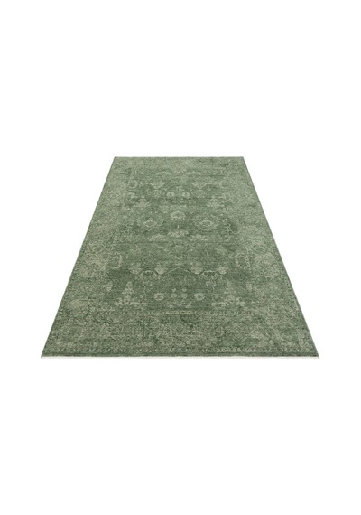 Eko Halı Shıraz Shr 02 Green Vintage Tarzlı Yumuşak Dokulu Modern Makine Halısı Yeşil