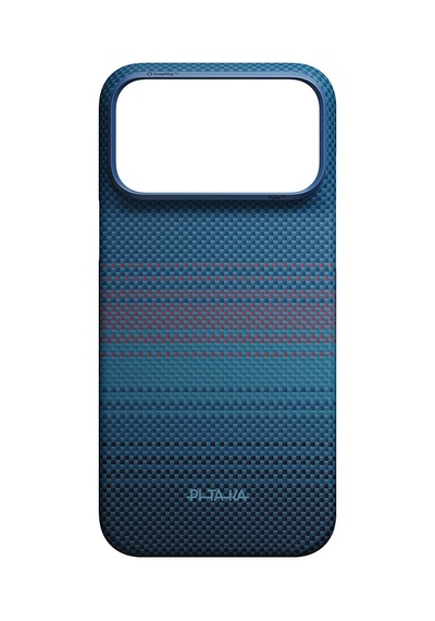 Apple iPhone Uyumlu 18 Pro Max Kılıf M-safeli Aramid Karbon Fiber Pitaka Moonrise 2.0 Nights Seri Kapak Lacivert