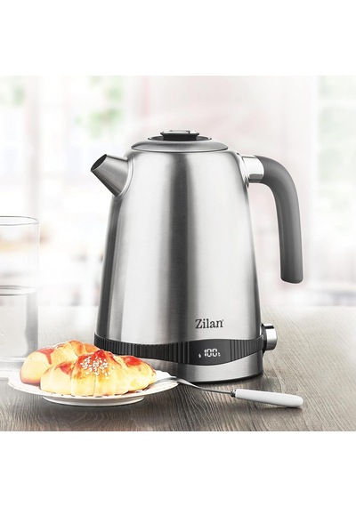 Tr Paslanmaz Çelik Su Isıtıcısı 1,7 Litre %100 Bpa İçermez 2200 Watt Dijital Sıcaklık Göstergesi Sıca