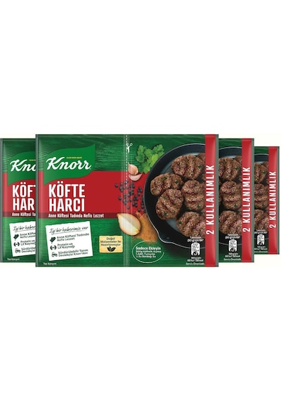 Knorr Köfte Harcı, Geleneksel Köfte Baharatı, 82 Gr, 4 Paket