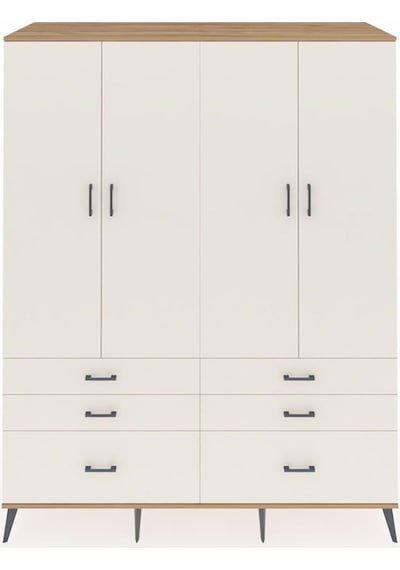Kronos Gardrop 8 Raflı 6 Çekmeceli 4 Kapaklı 176x59x221 Çam-aytaşı Beyaz Kronos Gardrop 8 Raflı 6 Çekmeceli 4 Kapaklı 176x59x221 Çam-aytaşı Beyaz