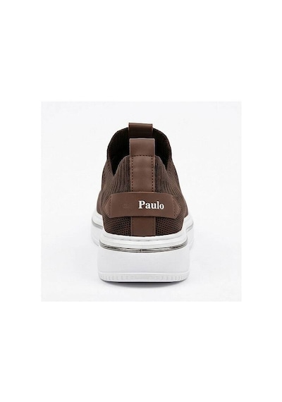 Daytex 1111 Erkek Slip-on - Full Triko Örgü Sportif Kalın Eva Taban Sneaker Kahverengi