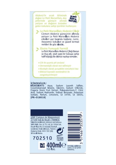 Le Petit Marseillais Akdeniz Çileği Banyo ve Duş Jeli 3 x 400 ML