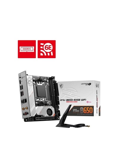 Msı Mpg B650ı Edge Wıfı-6e Ddr5 Hdmı-dp Pcıe 4.0 Am5 Mıtx