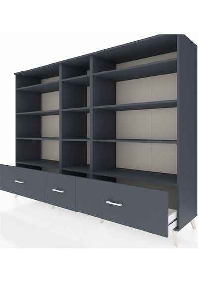 Hyperion Dolap 12 Raflı 3 Çekmeceli 220x44x163 Antrasit-antrasit Antrasit-antrasit Hyperion Dolap 12 Raflı 3 Çekmeceli 220x44x163 Antrasit-antrasit Antrasit-antrasit