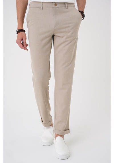 Efor Comfort Fit Beli Lastikli Bej Jogger Pantolon P 1183 Bej