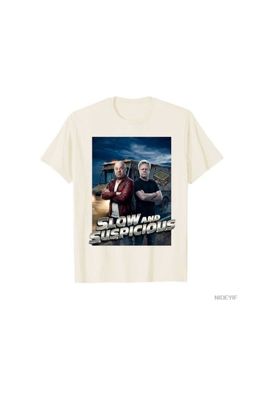 Flood Of Style Yavaş Ve Şüphekar Meme T-shirt Erkekler Kadınlar Için % 100% Pamuklu T Shirt Kısa Kollu Üstle Bej