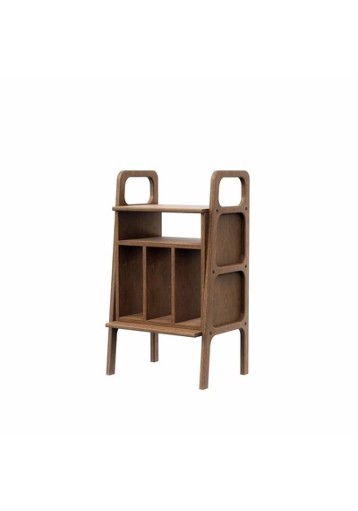 Woodesk Lyric, Ahşap Kitaplık Ve Pikap Standı, 90x50, Ceviz Renk