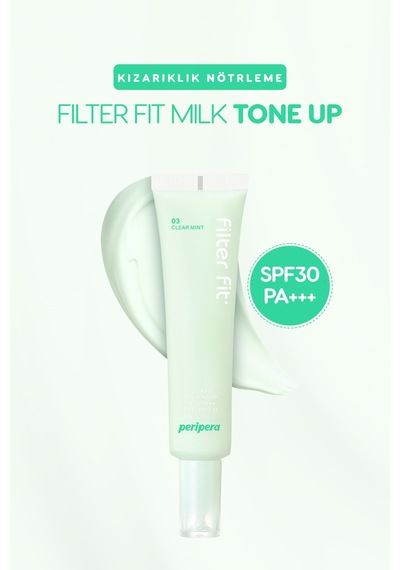 Peripera Filter Fit Milk Tone Up Kızarıklıkları Nötrleyen Ton Eşitleyici Krem SPF30 003 Clear Mint