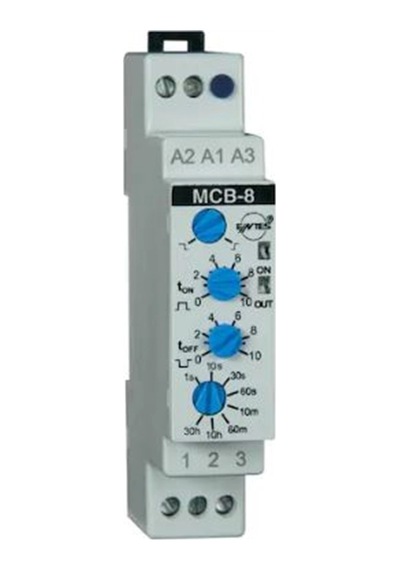 Entes Mcb-8 Yassı Tip Çift Zaman Ayarlı Role