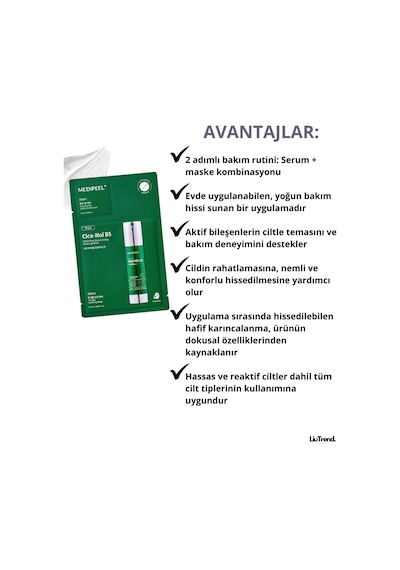 Medipeel Phyto Cica-nol B5 3000 Shot Serum 2 Step Mask 1,5 G + 25 Ml 1 Adet