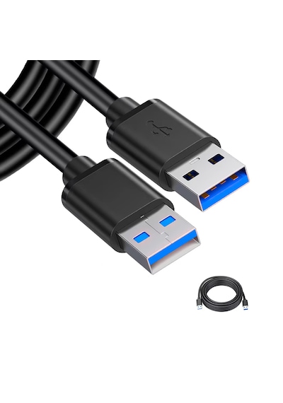 Microcase Usb A To Usb A İki Ucu Erkek Çift Taraflı Usb 3.0 Kablo 150 Cm Al4779 Siyah