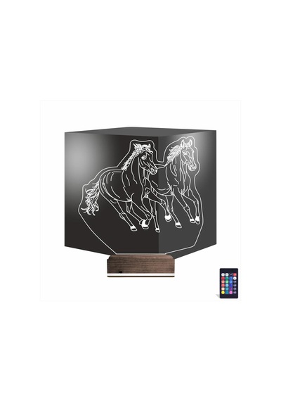Luvivia At Tasarım 3d Lamba - Masa Gece Lambası V4 Şeffaf