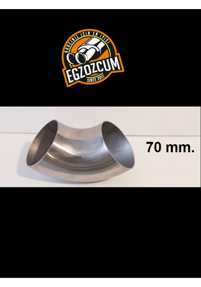 Paslanmaz Krom Dirsek Boru 70mm.