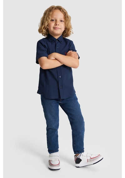 U.S. Polo Assn. U.s. Polo Assn. Erkek Çocuk Lacivert Gömlek Kısa Kollu 50326122-vr033
