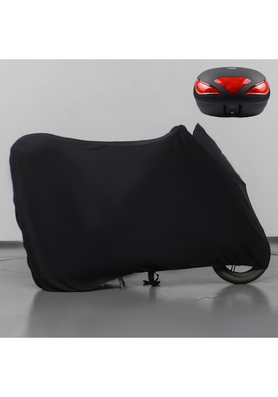 SYM HD2 200i EVO Çantalı Siyah Kumaş Motosiklet Branda Motor Penye Branda