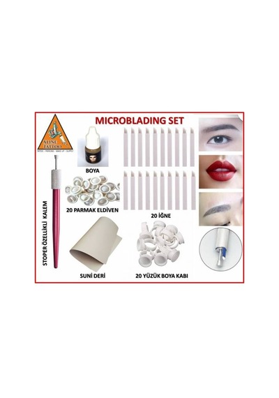 Usa Kalıcı Makyaj Microblading Full Set - 6 Parça