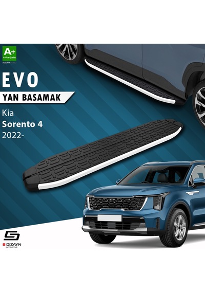 S-dizayn Kia Sorento 4 Evo Aluminyum Yan Basamak 183 Cm 2022 Üzeri