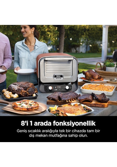 Ninja Woodfire 13 L Elektrikli Outdoor Fırın, Artisan Pizza Maker Ve BBQ Smoker