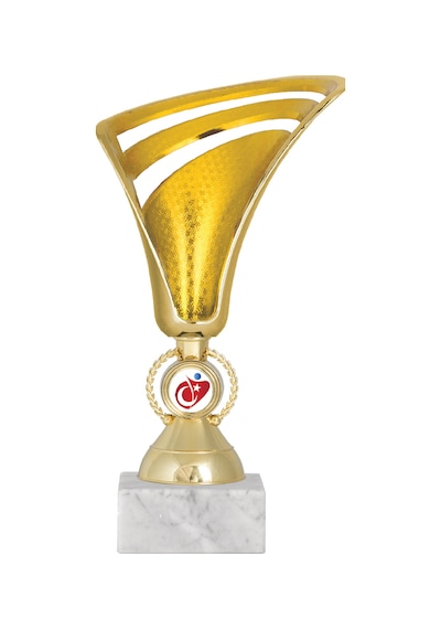 Odak Kupa - Genel Kupalar - Gn-266 B - 22 Cm Altın - Beyaz