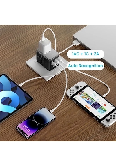 Momax UA11W 1 World 20 W 3 Port + AC Şarj Adaptörü Beyaz