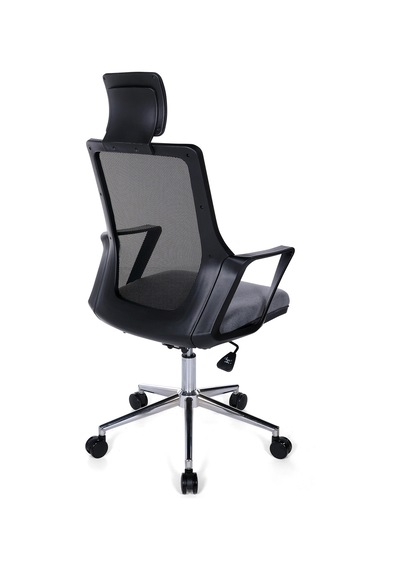 Ofisbazaar Alf Fileli Yönetici Koltuğu Ergonomik Başlıklı Ofis Koltuğu Gri Gri