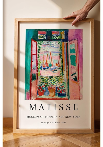 Henri Matisse The Open Window Çerçeveli Tablo - Açık Pencere - Eklektik Tarz Duvar Dekoru
