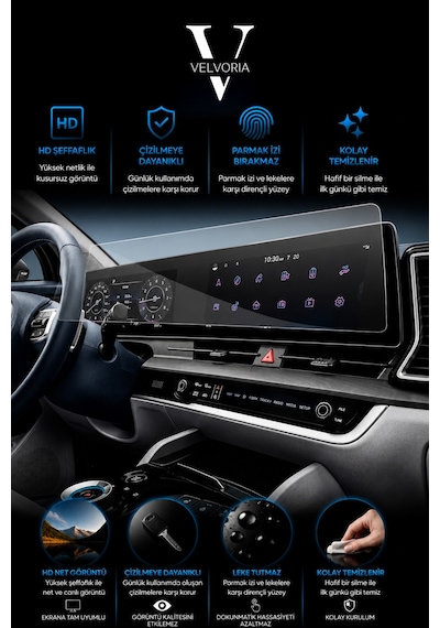Kia Yeni Sportage 12.3 Inç Navigasyon Uyumlu 9h Nano Anti-broken Ekran Koruyucu