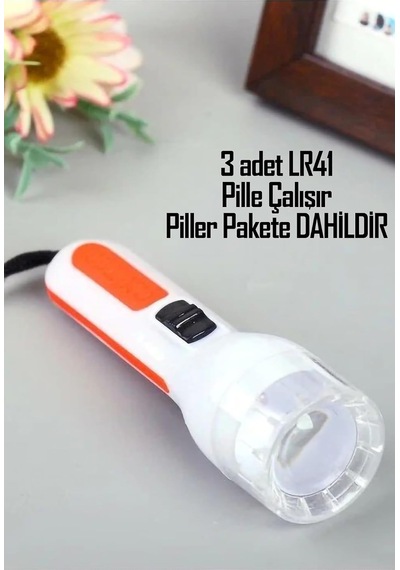 24 Adet Pilli Mini El Feneri Anahtarlık Lambası Aydınlatma Işığı Deprem Çantası Feneri Kulplu T50-24